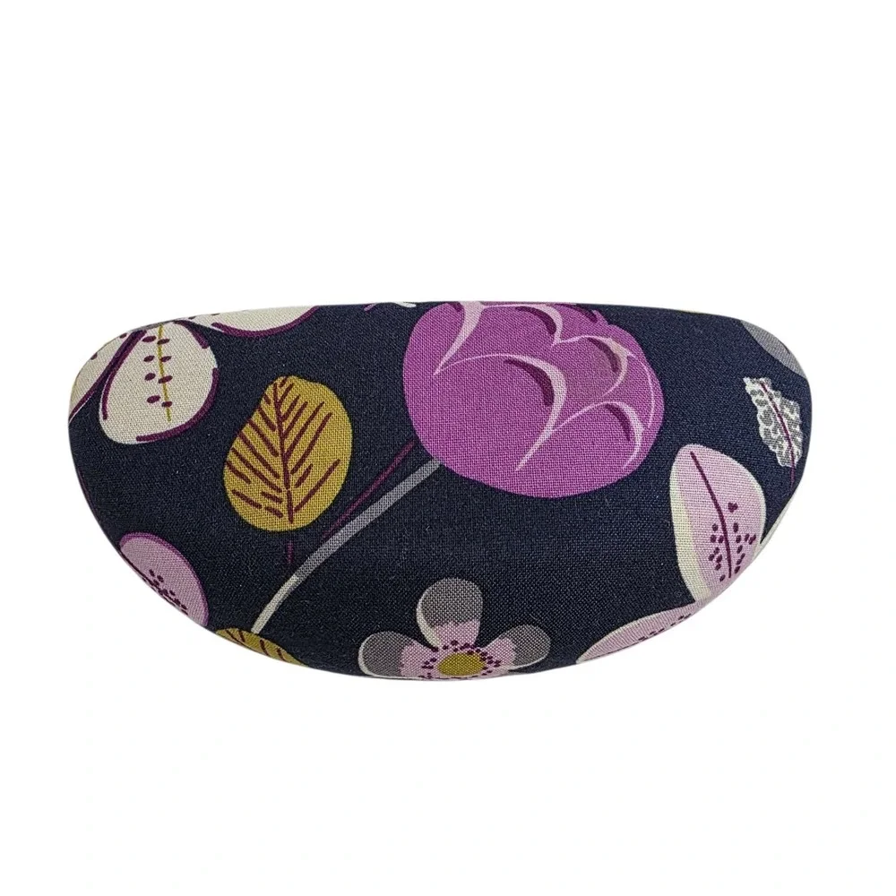 Vera Bradley Hard Eyeglasses Case Floral Print Purple‎ Blue Grandmacore Preppy